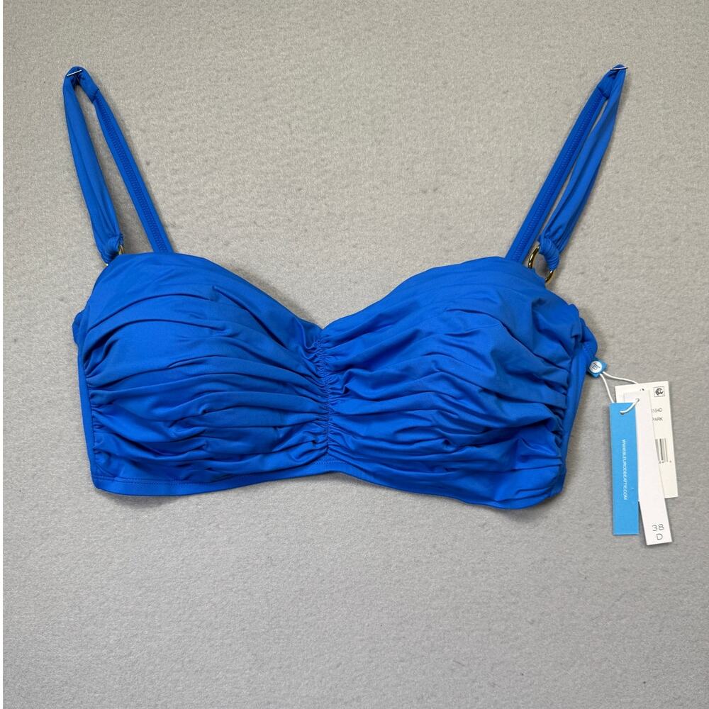 Bleu by Rod Beattie Kore Underwire shirred bikini top azur park 38D $79